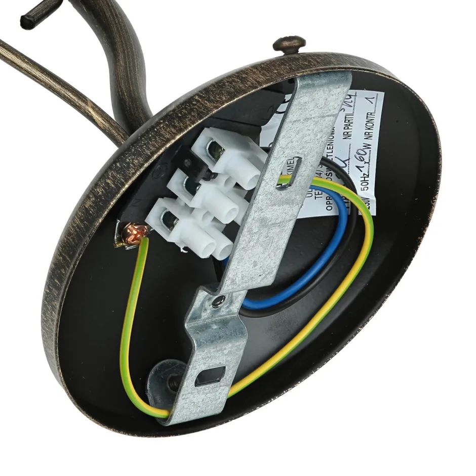 Glaslampen|Shabby Chic Lampen*Jupiter Wandlampe DELMARE Shabby Braun antik Wohnzimmer