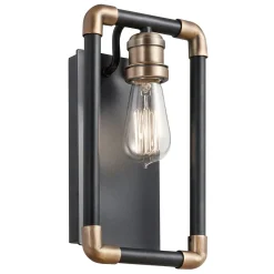 Wandleuchten|Flurlampen*Elstead Wandlampe DREVO Schwarz Messing Vintage Lampe