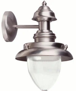 Außenleuchten Antik|Außenwandleuchten*Lido Wandlampe Echt-Messing Glas Haustür Maritim