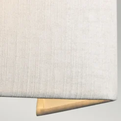 Elstead Wandlampe eckig Stoff Up Down E27 Creme Chrom< Wandleuchten|Flurlampen