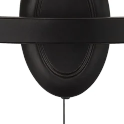 Rustikale Lampen|Wohnzimmerlampen*Searchlight Wandlampe Eisen mit Schalter 2-flammig Schwarz E14 B: 32 cm