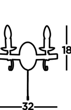 Rustikale Lampen|Wohnzimmerlampen*Searchlight Wandlampe Eisen mit Schalter 2-flammig Schwarz E14 B: 32 cm