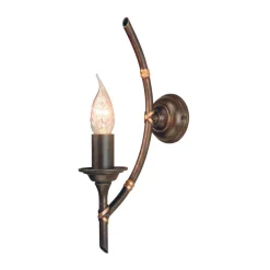 Wandleuchten*Elstead Wandlampe FARGESIA Bambus Design Metall E14 Flur