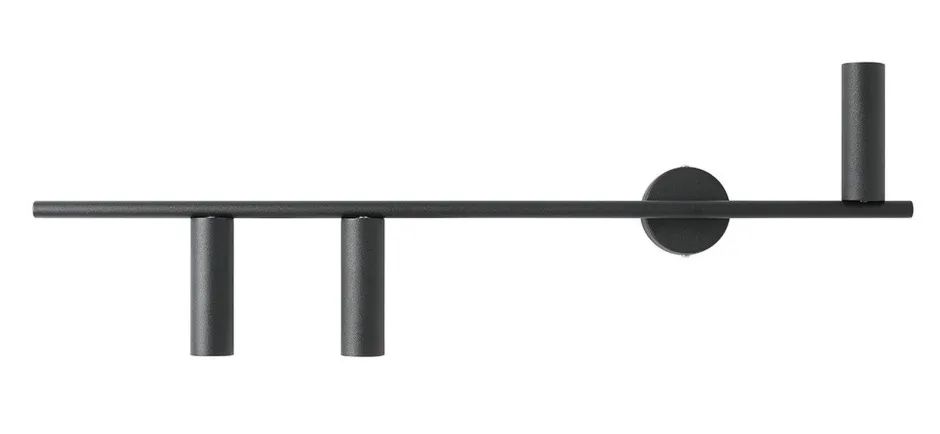 Wandleuchten|Badezimmer Lampe*ALDEX Wandlampe 3-flammig GU10 Metall Schwarz H:26 cm Retro