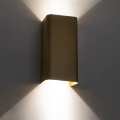 Nowodvorski Wandlampe 2-flammig Up Down in Gold GU10 flach Wand Treppe< Metall Lampen|Schlafzimmer Lampen