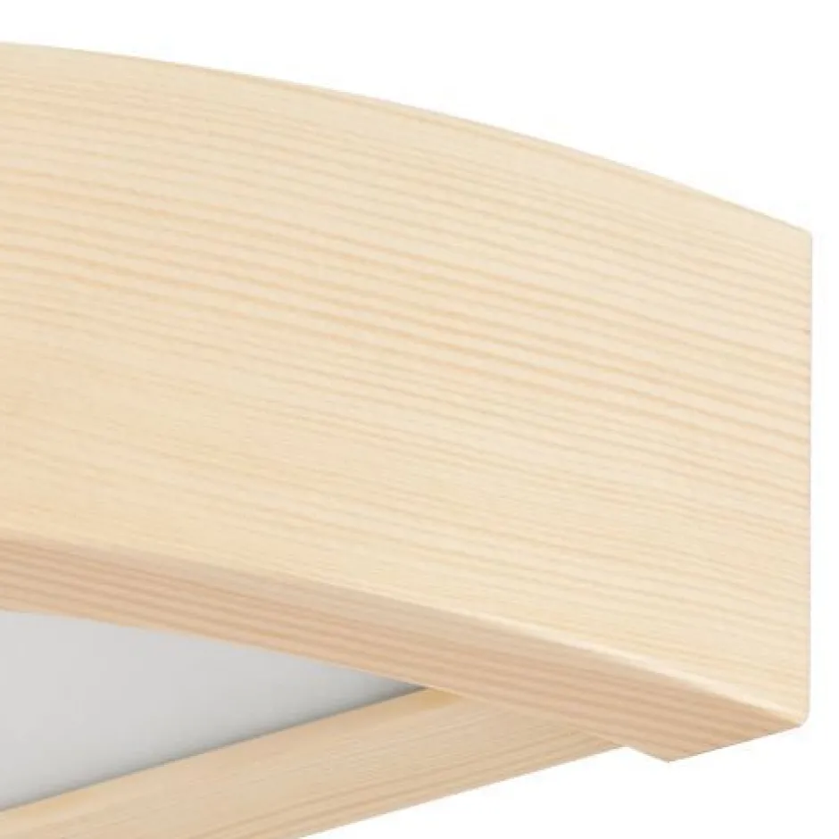 Lamkur Wandlampe Flur Holzleuchte Braun Modern 40cm< Wandleuchten|Flurlampen