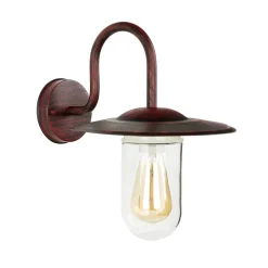 Rustikale Lampen|Maritime Lampen*Easylight Wandlampe für Außen Schwarz Rot Antik E27 GÖTEBORG