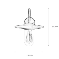 Rustikale Lampen|Maritime Lampen*Easylight Wandlampe für Außen Schwarz Rot Antik E27 GÖTEBORG