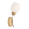 Spot Light Wandlampe Glas Holz blendarmes Licht E27 Retro< Wandleuchten|Glaslampen