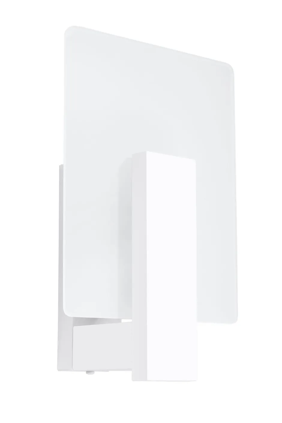 Sollux Wandlampe Glas Holz Weiß eckig E14 blendarm innen< Wohnzimmerlampen|Glaslampen