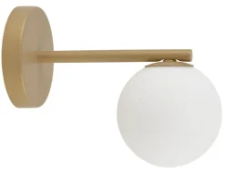 Wandleuchten|Küchenlampen*Sigma Wandlampe Glas Kugel Metall blendarm G9 wohnlich