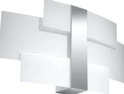 Sollux Wandlampe Glas Metall 42 cm blendarm Weiß Chrom 2x G9< Wandleuchten|Flurlampen