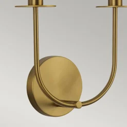 Wandleuchten|Metall Lampen*Elstead Wandlampe Glas Metall B: 30,5 cm in Gold 2x E14