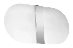 Sollux Wandlampe Glas Metall blendarm 35 cm breit Weiß Chrom< Flurlampen|Wandleuchten