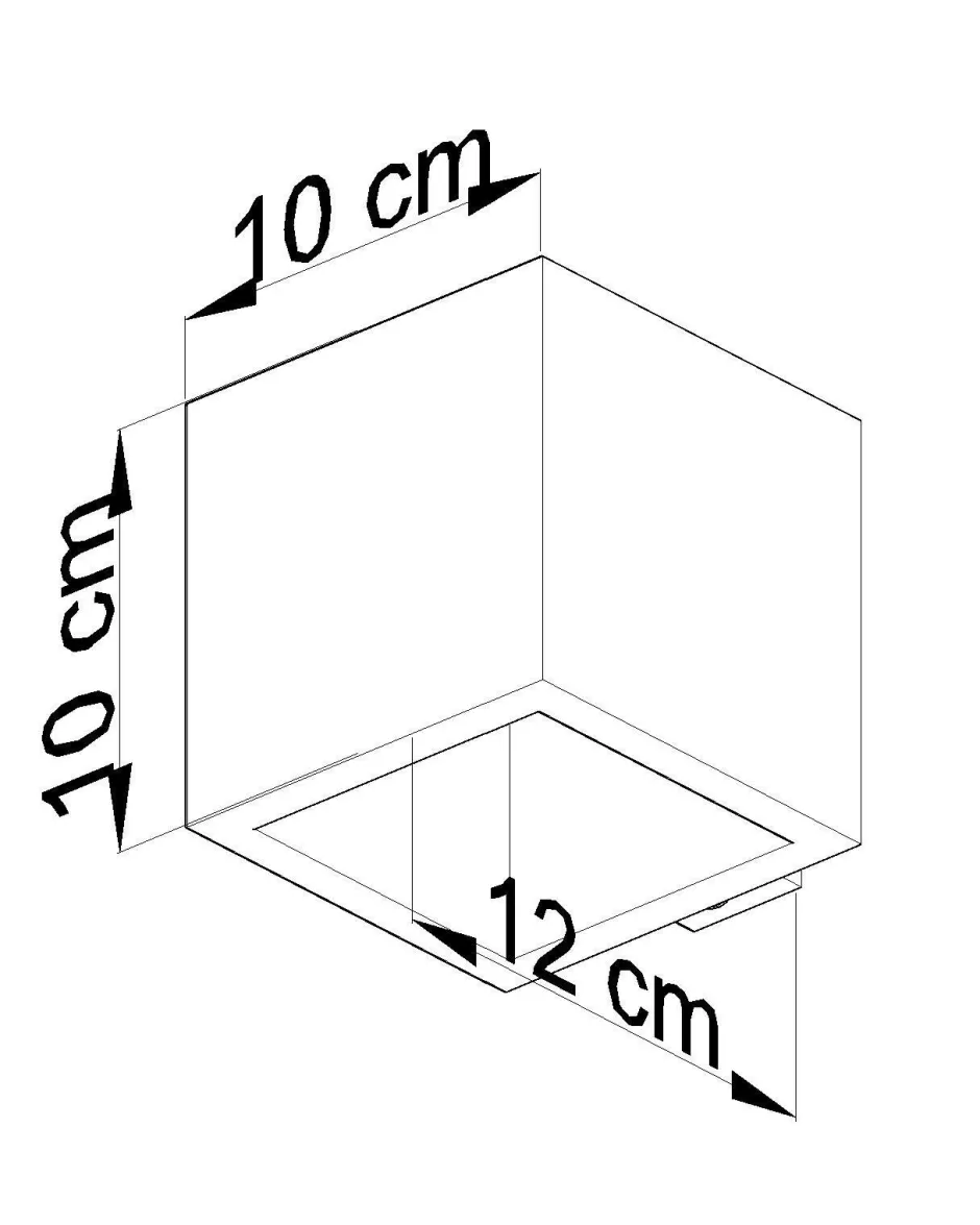 Sollux Wandlampe Grau Beton eckig klein Modern wohnlich< Wandleuchten|Flurlampen