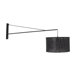 TK Lighting Wandlampe groß T: 1 m B: 38 cm XXL Schwarz E27 Metall Stoff< Wandleuchten|Schlafzimmer Lampen