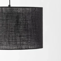 TK Lighting Wandlampe groß T: 1 m B: 38 cm XXL Schwarz E27 Metall Stoff< Wandleuchten|Schlafzimmer Lampen