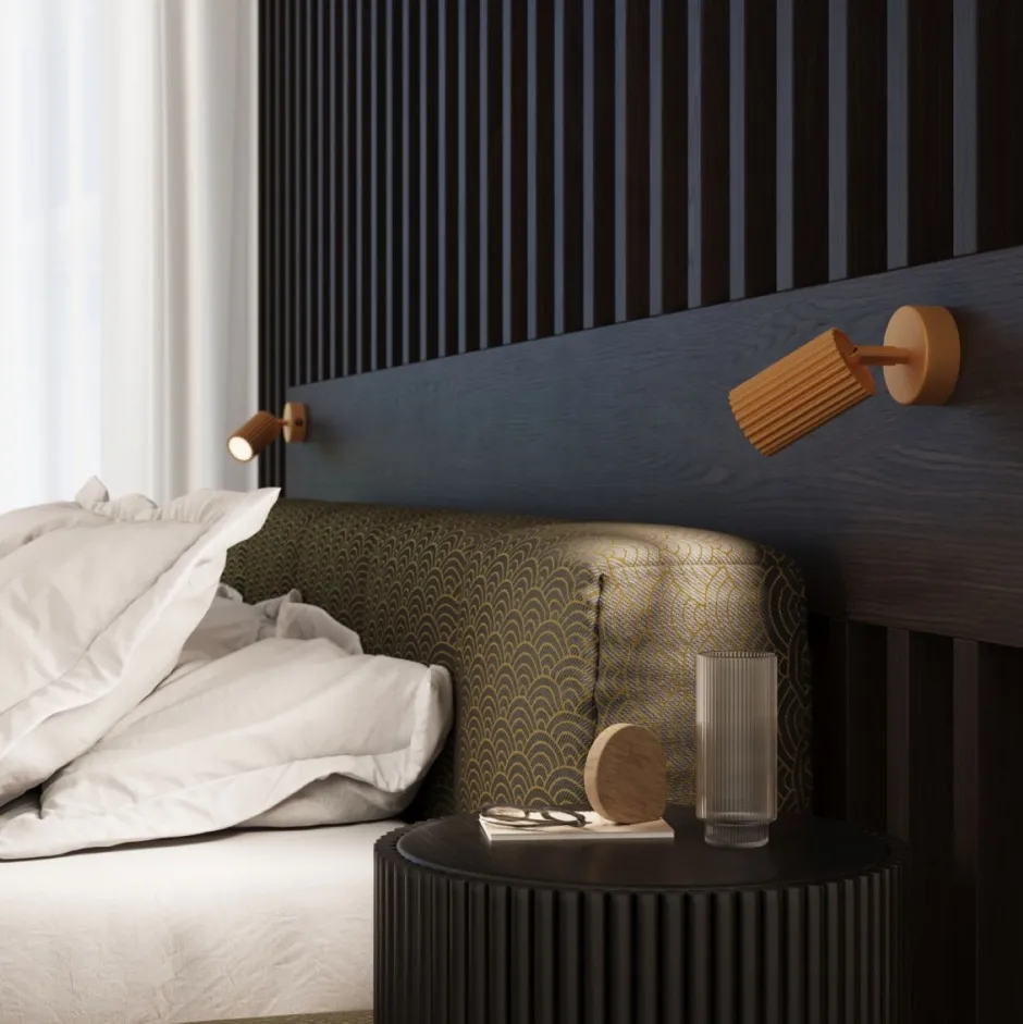 Flurlampen|Wohnzimmerlampen*Sollux Wandlampe GU10 B: 8 cm klein schwenkbar aus Aluminium in Gold