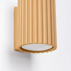 Flurlampen|Wohnzimmerlampen*Sollux Wandlampe GU10 Modern aus Aluminium klein H: 10 cm in Gold