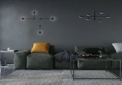 Wandleuchten|Flurlampen*Nowodvorski Wandlampe GX53 Schwarz Metall Modern 32,5 cm ONORA