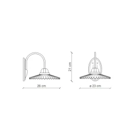 Wohnzimmerlampen|Keramiklampen*Ferroluce Wandlampe Handarbeit Keramik B: 26 cm E27 Landhausstil