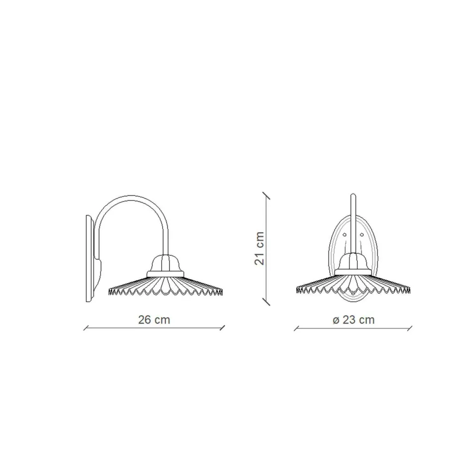 Wohnzimmerlampen|Keramiklampen*Ferroluce Wandlampe Handarbeit Keramik B: 26 cm E27 Landhausstil