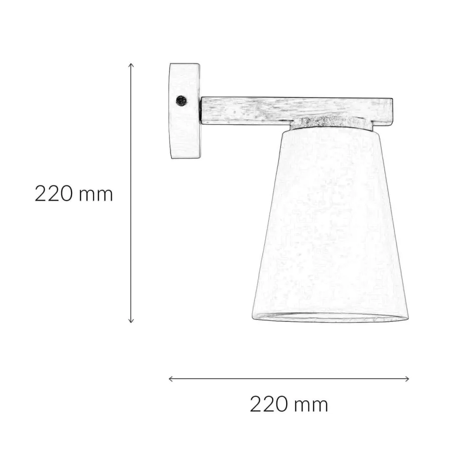 Wandleuchten|Stofflampen*Easylight Wandlampe Holz Lampe Modern Skandinavisch Leuchte
