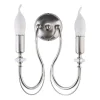 Wohnzimmerlampen*Jupiter Wandlampe in Silber AREGUND 2xE14 Flur Bett Licht