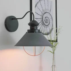 Nowodvorski Wandlampe innen Grau Kupfer E27 Industrie Design< Wandleuchten|Flurlampen
