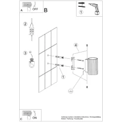 Sollux Wandlampe innen GU10 klein H: 10 cm in Creme GU10 Modern< Flurlampen|Wohnzimmerlampen
