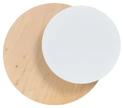 Emibig Wandlampe innen Holz Metall G9 rund indirekte< Wohnzimmerlampen|Holzlampen