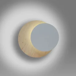 Emibig Wandlampe innen Holz Metall G9 rund indirekte< Wohnzimmerlampen|Holzlampen