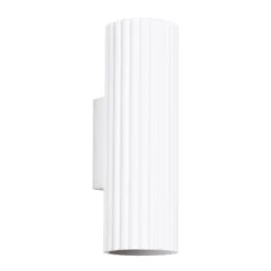 Sollux Wandlampe innen klein H: 20 cm Weiß 2x GU10 Up Down Alu< Flurlampen|Wohnzimmerlampen