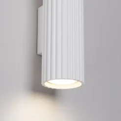 Sollux Wandlampe innen klein H: 20 cm Weiß 2x GU10 Up Down Alu< Flurlampen|Wohnzimmerlampen