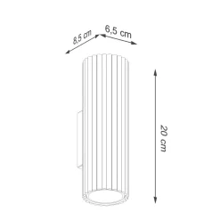 Sollux Wandlampe innen klein H: 20 cm Weiß 2x GU10 Up Down Alu< Flurlampen|Wohnzimmerlampen