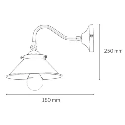 Giovanni Battista Wandlampe innen Messing E14 verstellbar< Wandleuchten|Esszimmer Lampen