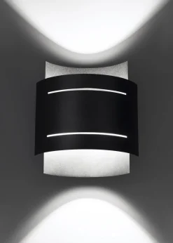 Sollux Wandlampe innen Schwarz Metall Up Down indirektes Licht< Wandleuchten|Flurlampen