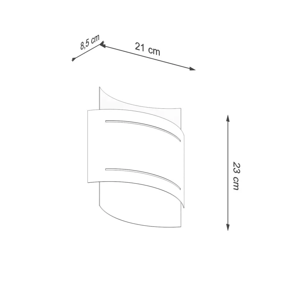Sollux Wandlampe innen Schwarz Metall Up Down indirektes Licht< Wandleuchten|Flurlampen