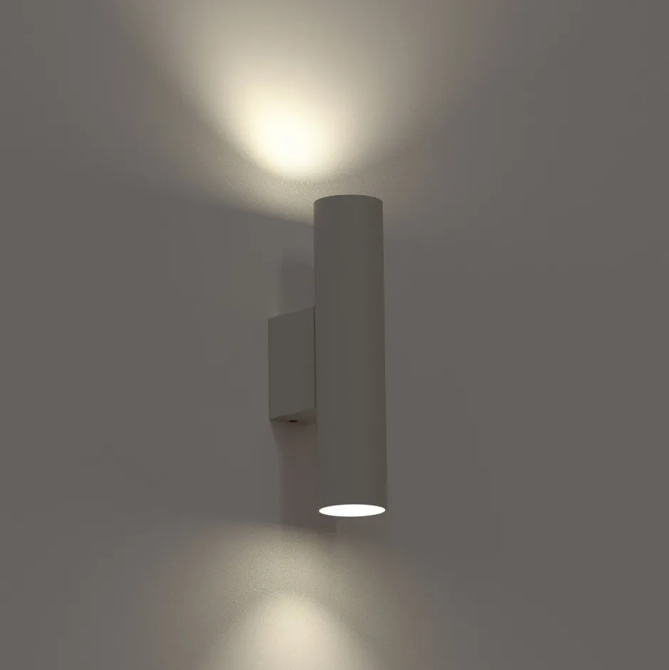 Wandleuchten|Flurlampen*Nowodvorski Wandlampe innen Up Down 2-flammig GU10 R35 Hellgrau Metall