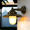 Lido Wandlampe KAVALA Messing Glas IP64 Maritim E27< Rustikale Lampen|Metall Lampen