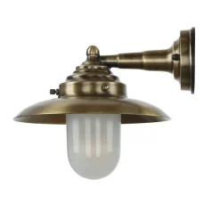 Lido Wandlampe KAVALA Messing Glas IP64 Maritim E27< Rustikale Lampen|Metall Lampen