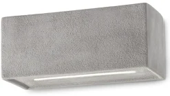 Ferroluce Wandlampe Keramik 25 cm breit Beton-Optik E27 Modern< Wohnzimmerlampen|Keramiklampen