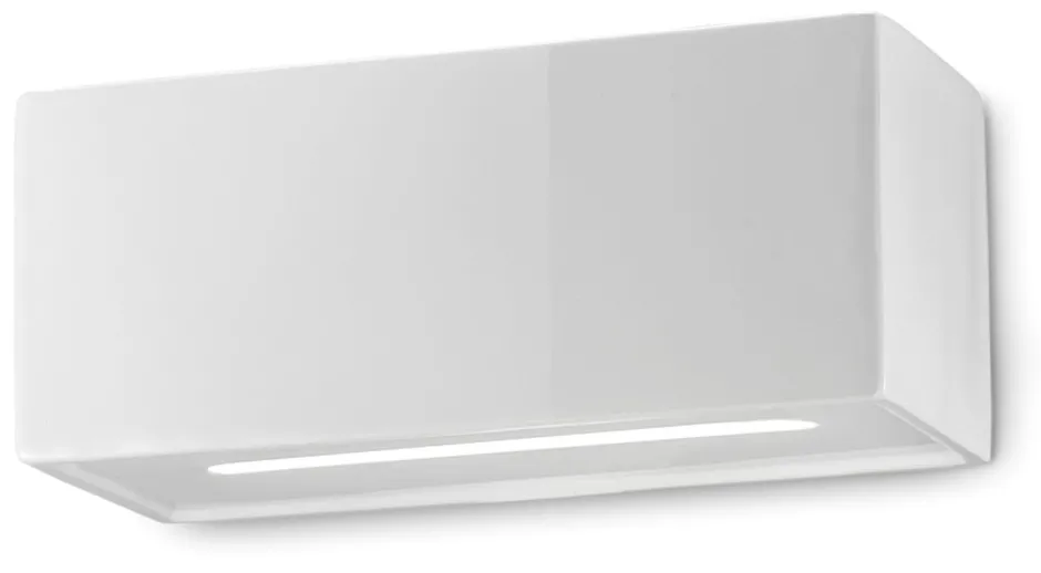 Ferroluce Wandlampe Keramik 25 cm breit Weiß E27 Modern AQUILE< Wohnzimmerlampen|Keramiklampen