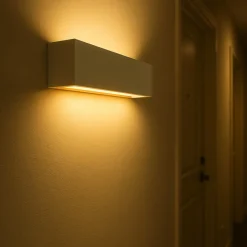 Keramiklampen|Küchenlampen*Sollux Wandlampe Keramik Glas 32,5 cm eckig Up Down bemalbar