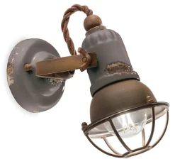 Ferroluce Wandlampe Keramik Metall E14 verstellbar Vintage< Wohnzimmerlampen|Keramiklampen