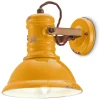 Wohnzimmerlampen|Keramiklampen*Ferroluce Wandlampe Keramik Metall verstellbar B: 25 cm Gelb E27