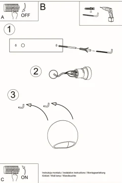 Keramiklampen|Küchenlampen*Sollux Wandlampe Keramik rund B: 17 cm klein Weiß E27 Up Down