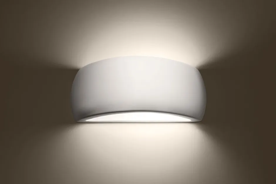 Sollux Wandlampe Keramik Up Down indirekt 32 cm Modern G9< Wandleuchten|Flurlampen