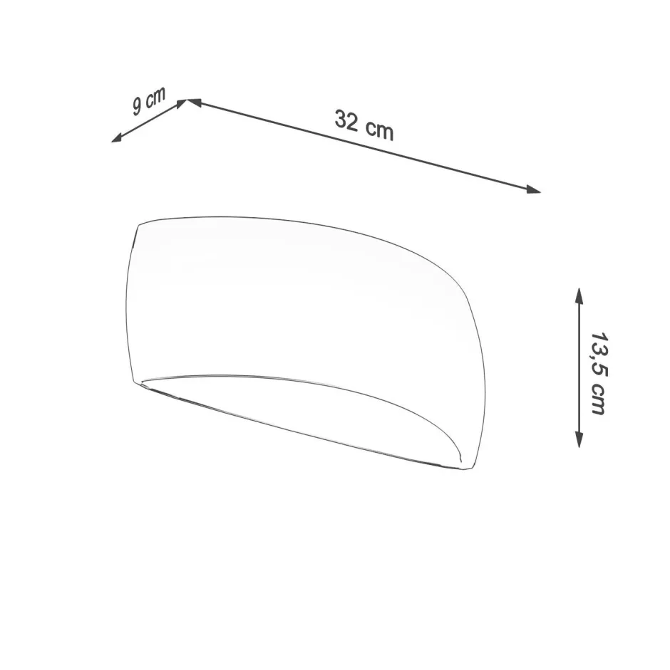 Sollux Wandlampe Keramik Up Down indirekt 32 cm Modern G9< Wandleuchten|Flurlampen