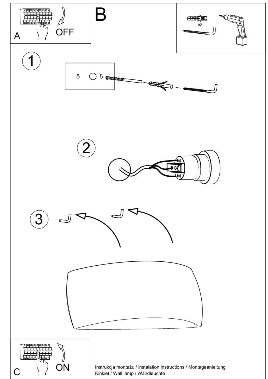 Sollux Wandlampe Keramik Up Down indirekt 32 cm Modern G9< Wandleuchten|Flurlampen